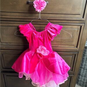 Girls Dance Competition Costume Dress Hot Pink